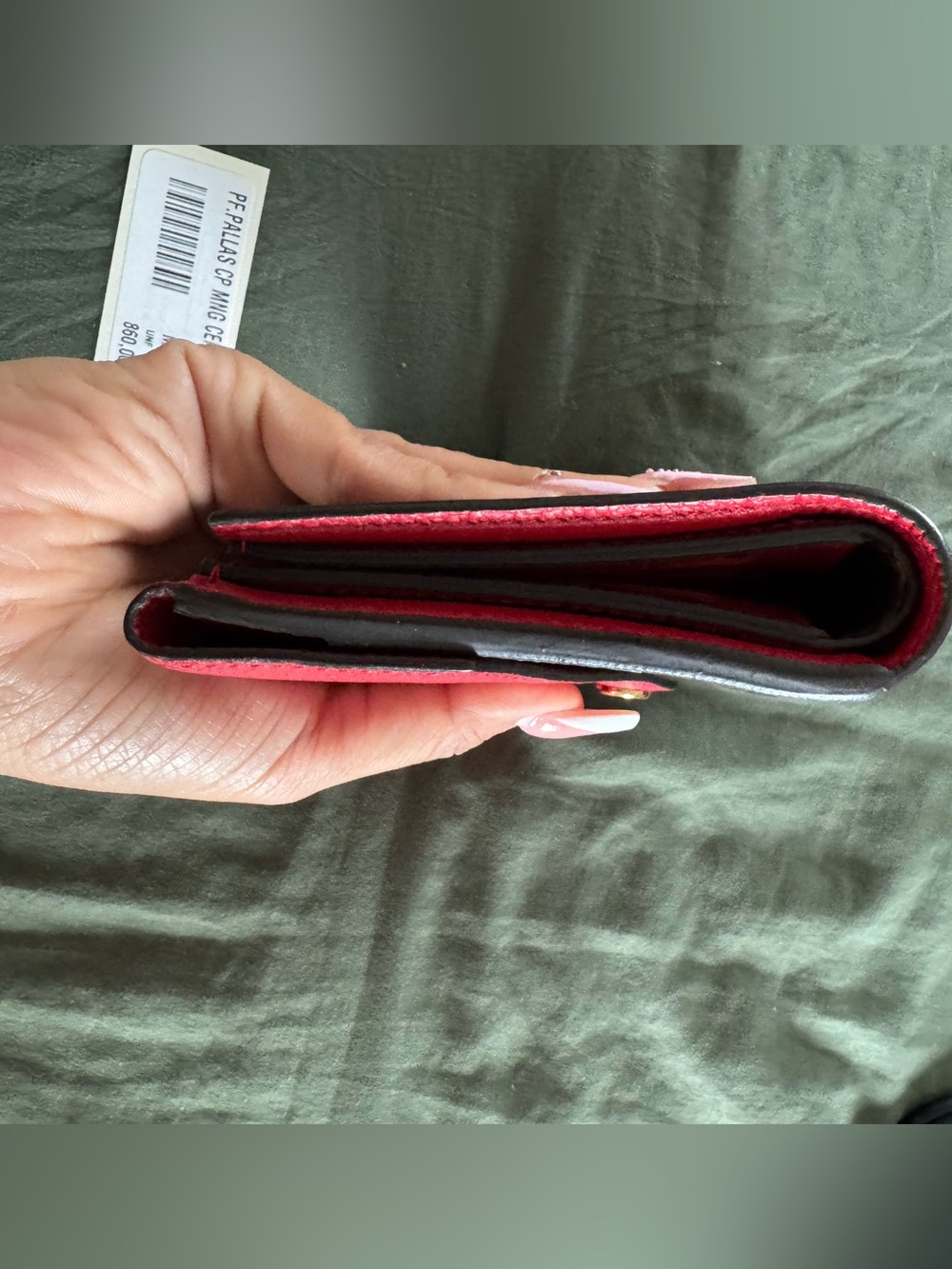 Louis Vuitton Monogram Canvas Wallet with Red Leather Flap - Picture 11 of 14